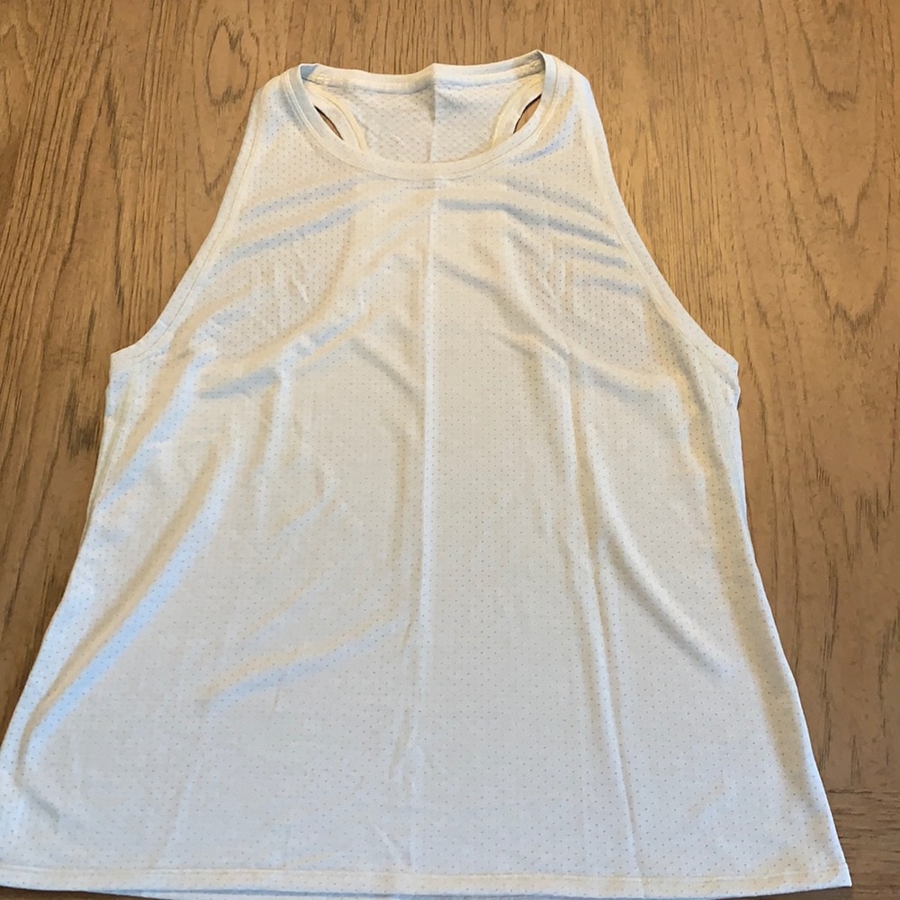 Outdoor Voices White Jersey Knit Tank